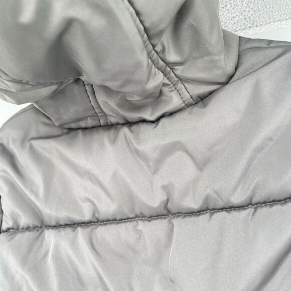 Carter’s Boy’s Gray Blue Full Zip Fleece Lined Hooded Puffer Jacket Coat Size 7 - Picture 10 of 16